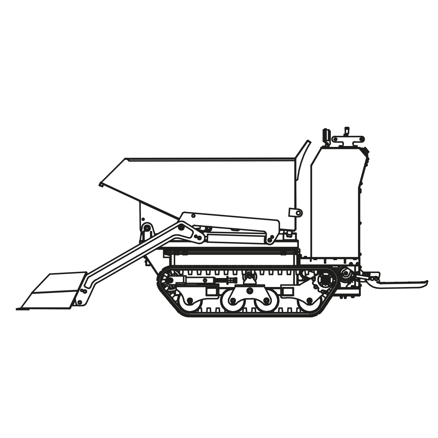 Elektro-Raupendumper<br>MD800EF-S<br>Fernsteuerung&Schaufel&nbsp;(MD800EFS)